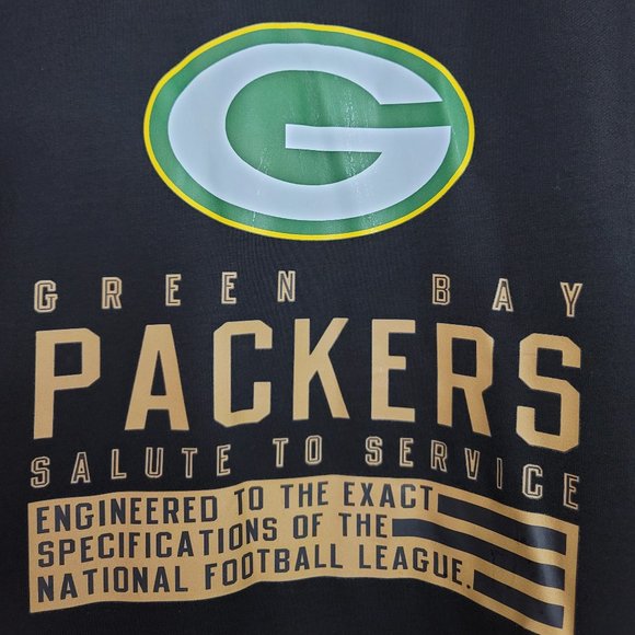 NWT Green Bay Packers NFL Salute To Service Long Sleeve Mens Black Shirt Size L - Picture 10 of 12